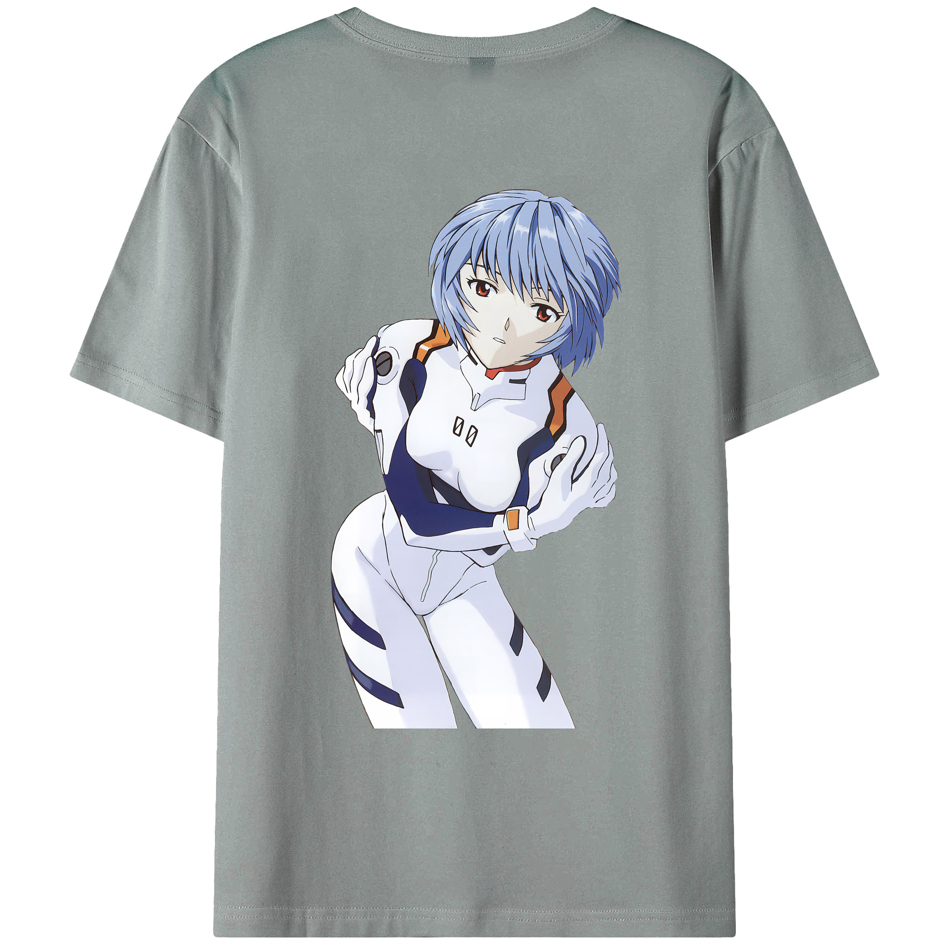 （画像用） EVA 新世紀エヴァンゲリオン 綿100％ メンズ半袖Tシャツ（バックプリント） 通気性
